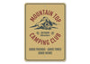 Mountain Top Camping Club Sign