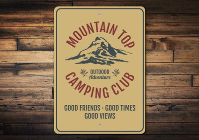 Mountain Top Camping Club Sign