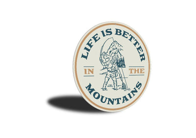 Fly Fishin Mountain Sign